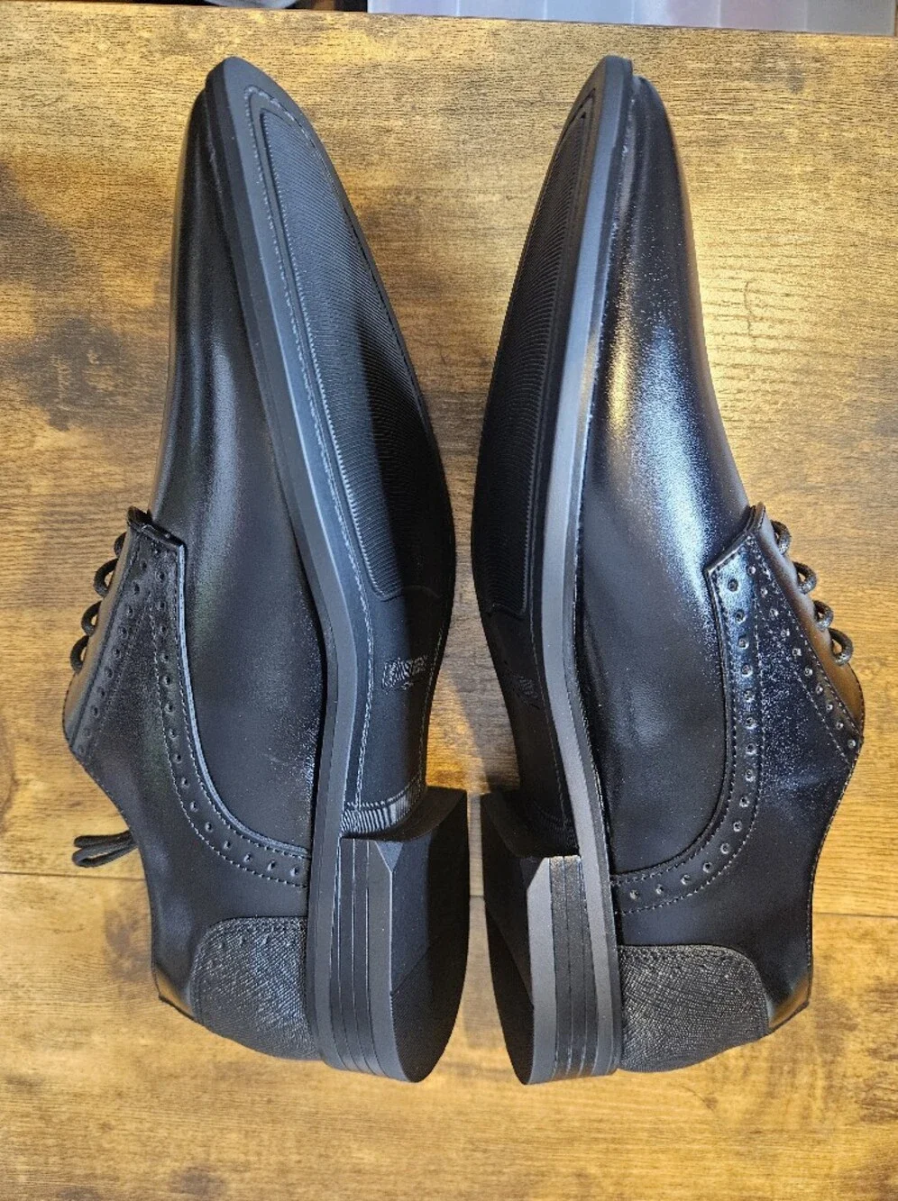 Stacy Adams Boys Size 5.5M Plain Toe Lace-up Oxford Black Dress Shoes NEW In Box